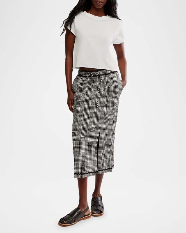 Penelope Gingham Midi Skirt